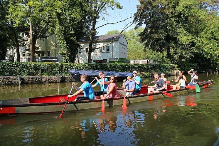 Stadthafen Leipzig - Fahrt mit dem Drachenboot