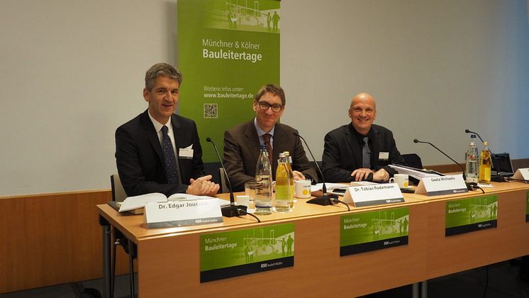 Von den Bauleitertagen nicht mehr wegzudenken: RA Dr. Edgar Joussen, Dr. Tobias Rodemann udn RA Goetz Michaelis.