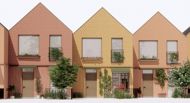 Fasadutsnitt radhus