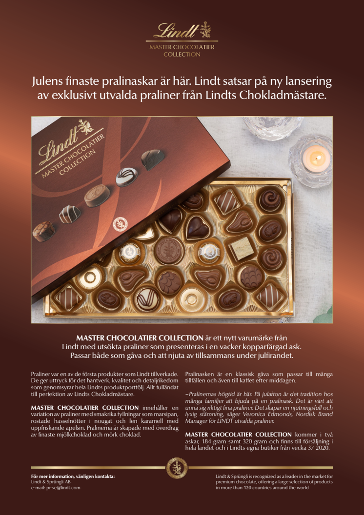 Lindt MASTER CHOCOLATIER COLLECTION