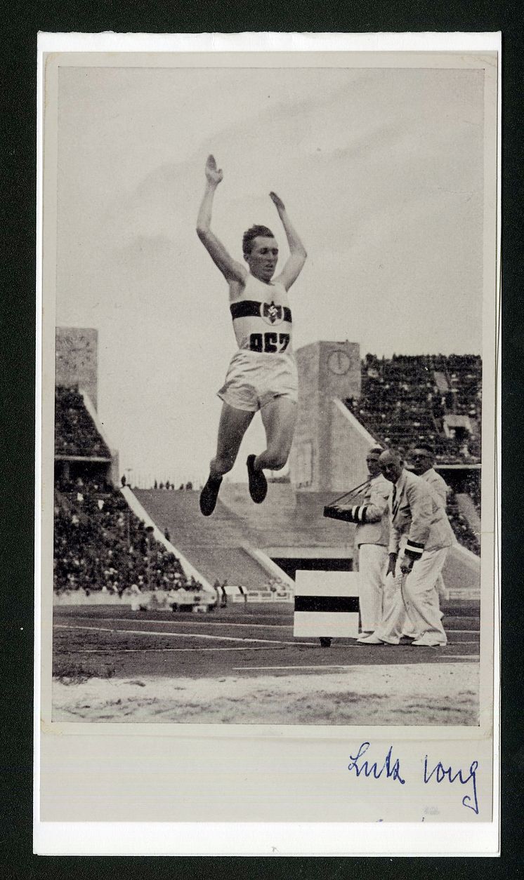 Luz Long beim Weitsprung, Olympische Spiele Berlin 1936
