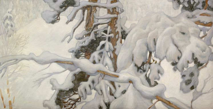 Det magiske nord. Akseli Gallen-Kallela, Vinter. Studie til freske i Juselius Mausoleet, 1902