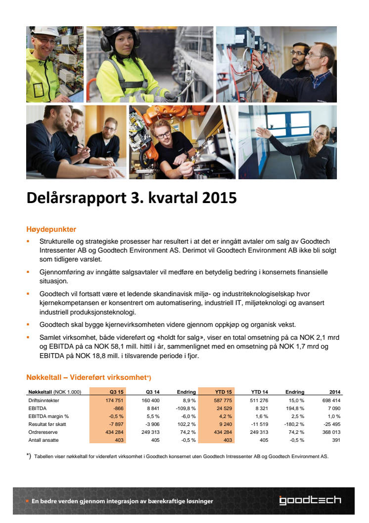Kvartalsrapport Q3 2015