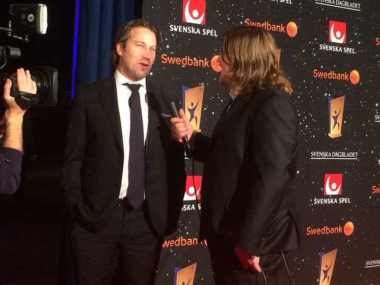 Peter Forsberg blir intevjuad av Erik Ekstrand , Idrottsgalan 2016