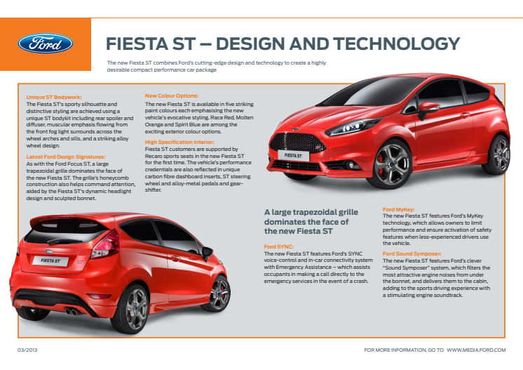 FIESTA ST - DESIGN & TECHNOLOGY