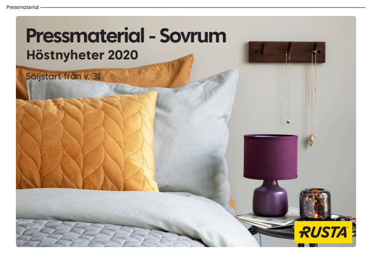 Pressmaterial Sovrum - Hösten 2020