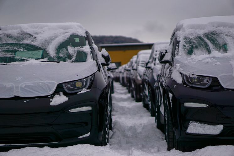 BMW i3 på kaia i Drammen