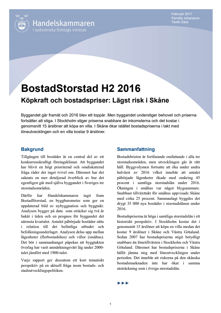 BostadStorstad H2 2016
