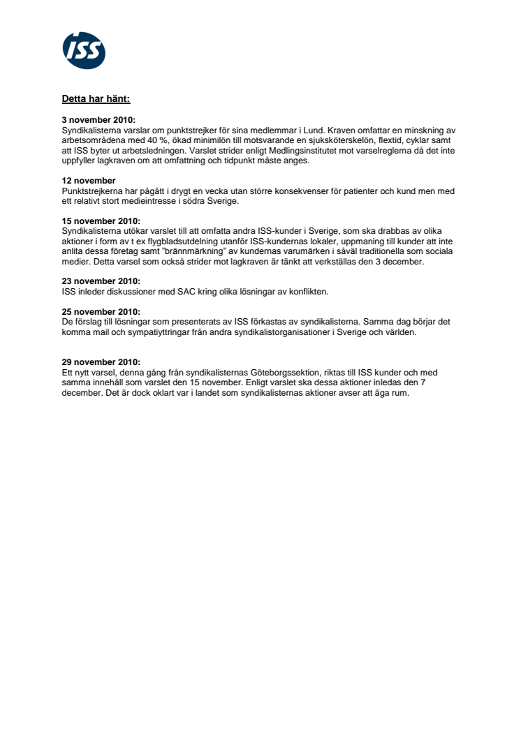 Detta har hänt i konflikten med syndikalisterna
