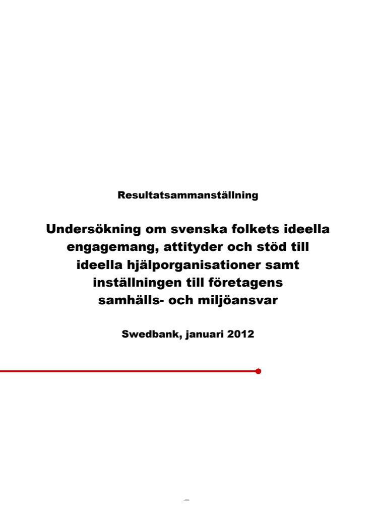Studie från Swedbank 2012