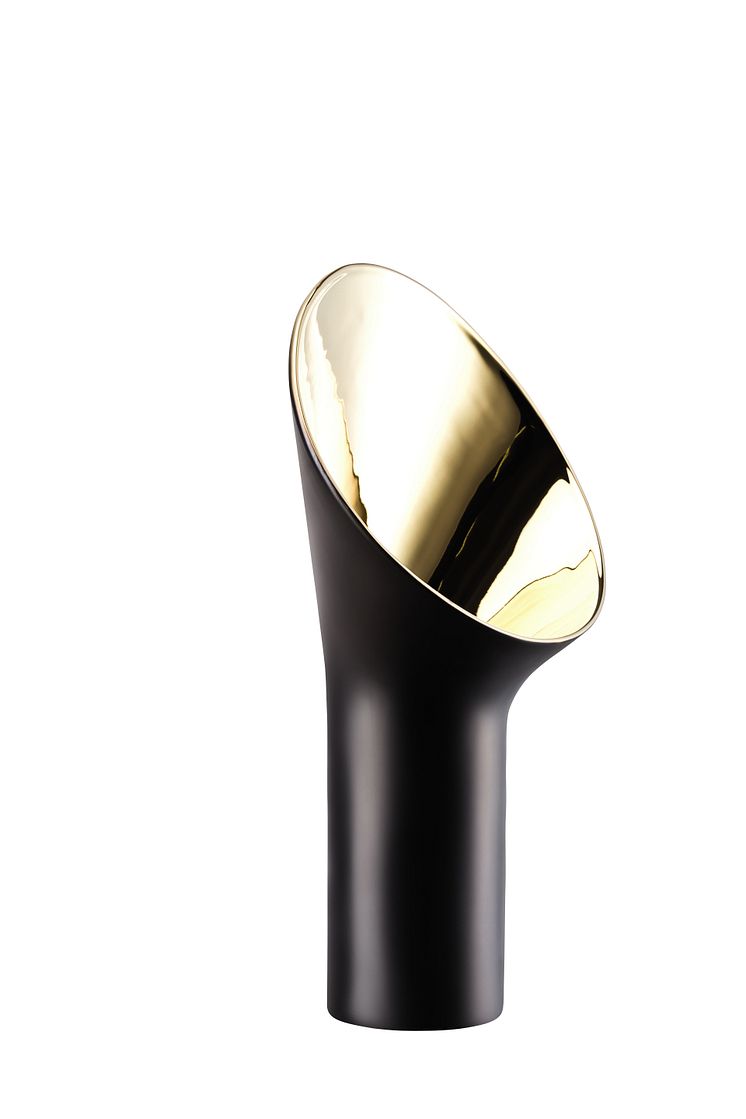R_Fondale_Schwarz matt-gold_Vase 33 cm seitlich