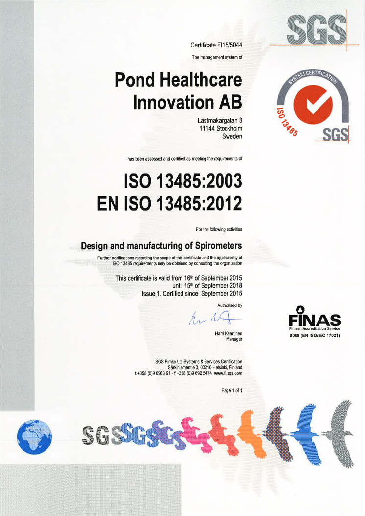 ISO certifikat 