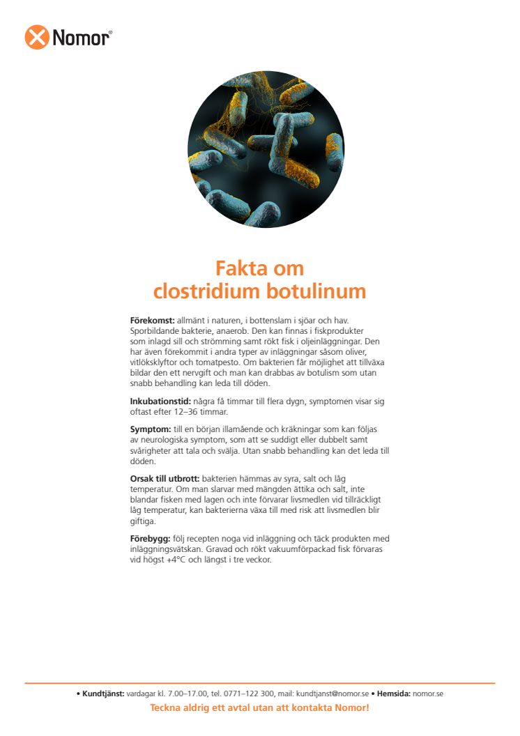 Fakta om clostridium botulinum