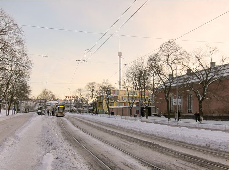 Hotell/Utställningslokaler Djurgården - Fasad mot Djurgårdsvägen
