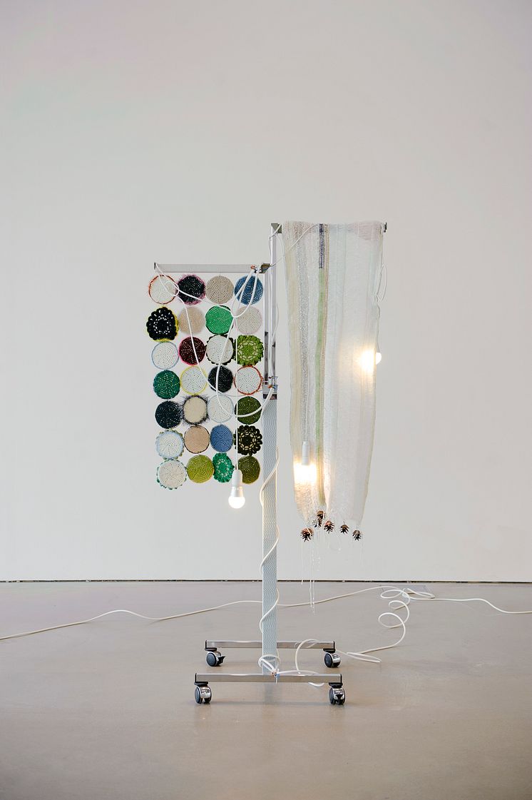The Spiral and the Square, Haegue Yang, Circular Flats - Pine Cone Robe , 2010