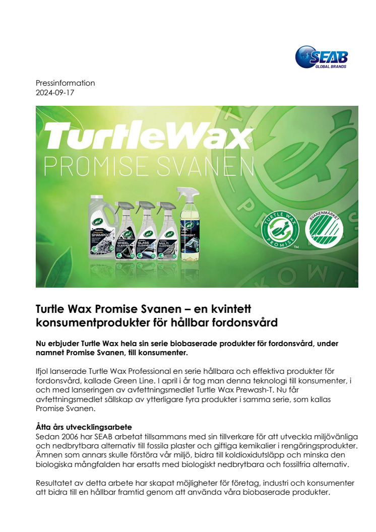 Turtle Wax Promise Svanen  en kvintett konsumentprodukter för hållbar fordonsvård .pdf