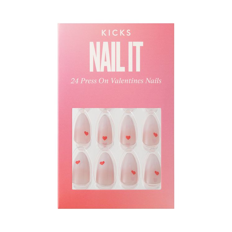 Kicks Beauty Nail It Press On Valentines Nails