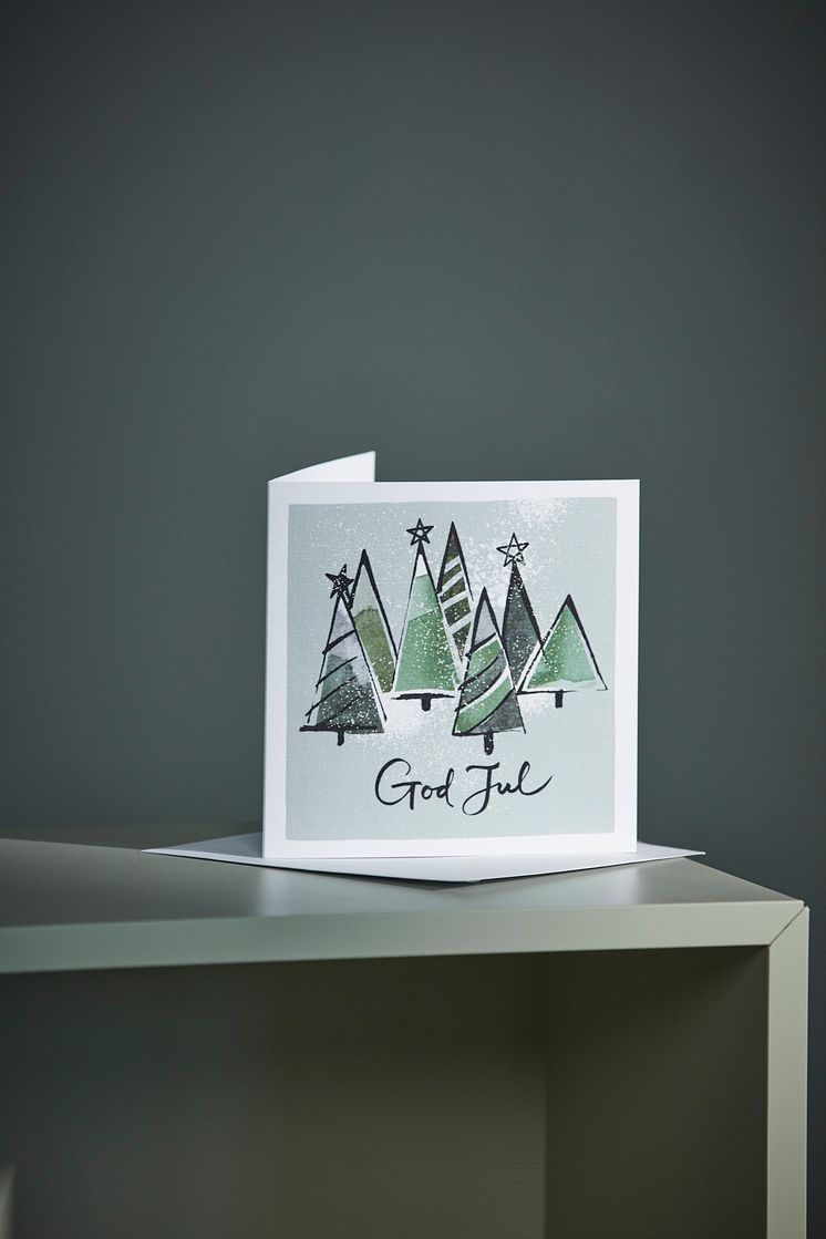 GRIPSHOLM gratulationskort "God Jul" Art.no 933403