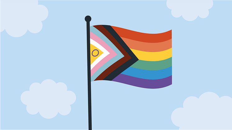 Intersex prideflagga med moln
