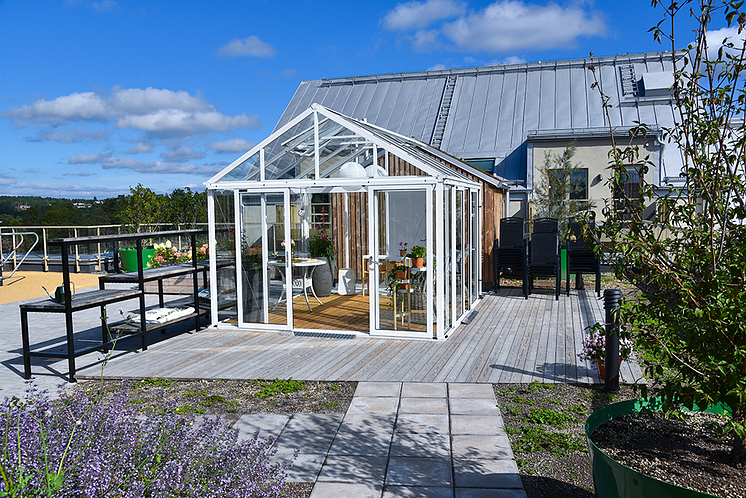 Takterrassens växthus på Saltsjöstens äldreboende