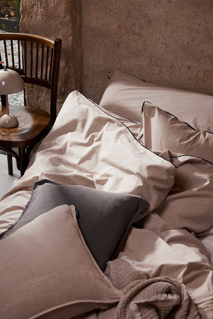 917751-25 Chambray bedset linen beige