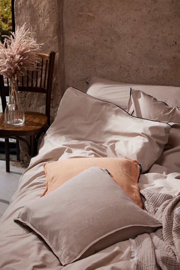 917751-25 Chambray bedset linen beige