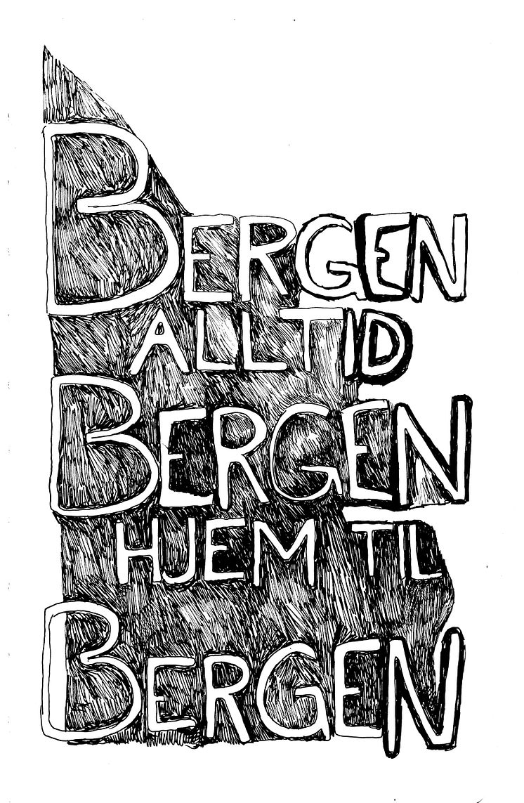 Lotte Konow Lund: Bergen alltid Bergen hjem til Bergen (fra "Dagbøkene 2014–16").