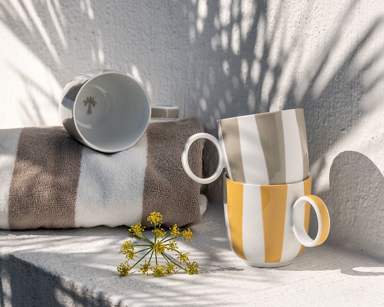 Riviera mugg, Saint-Tropez Sand och Riviera mugg, Capri Gul 