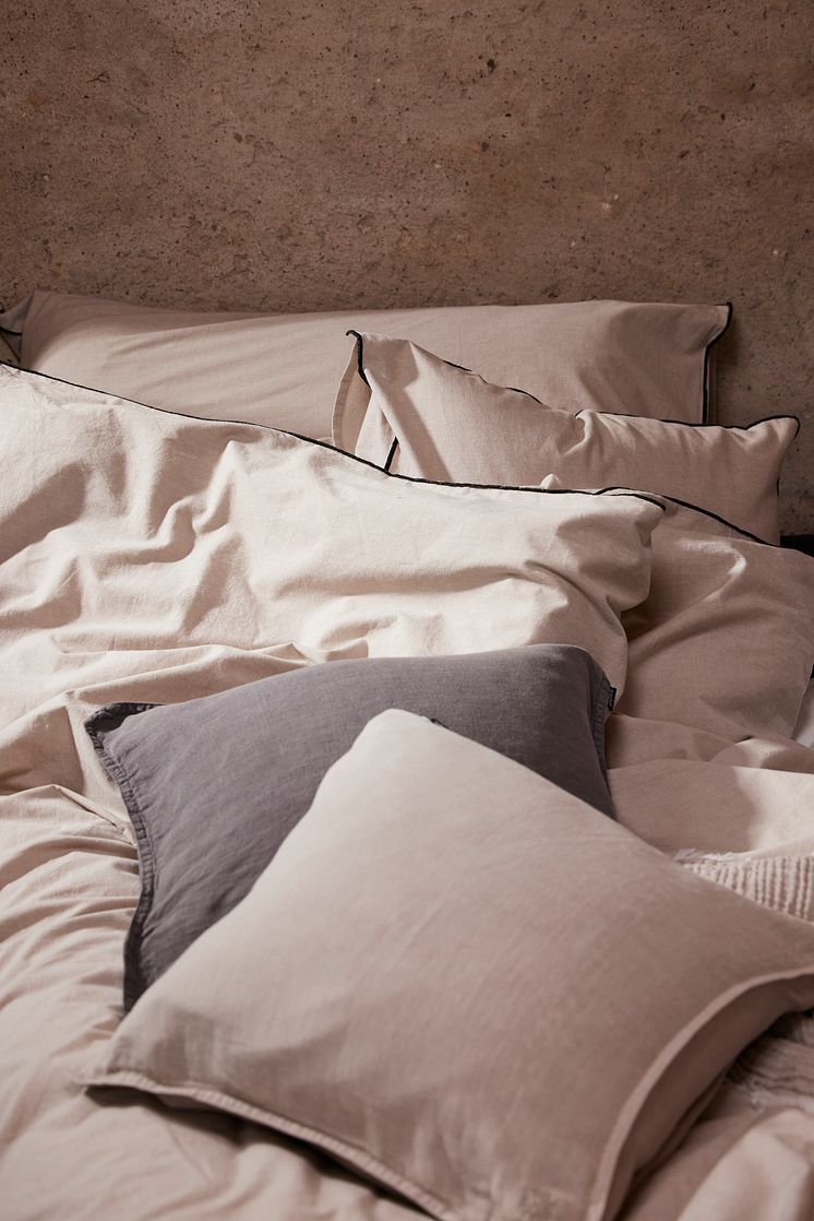 917751-25 Chambray bedset linen beige