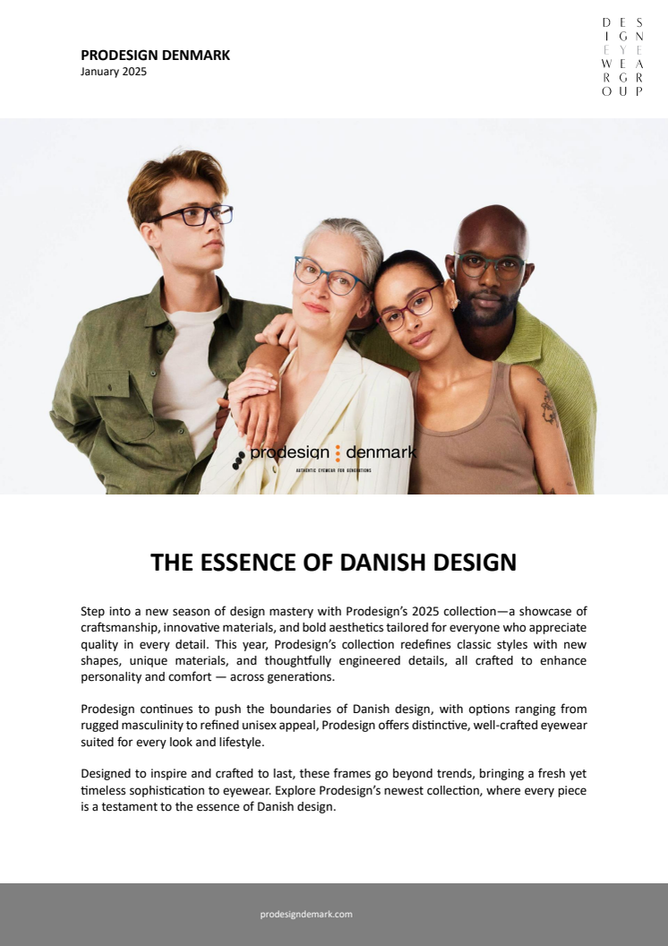 PRODESIGN - THE ESSENCE OF DANISH DESIGN 