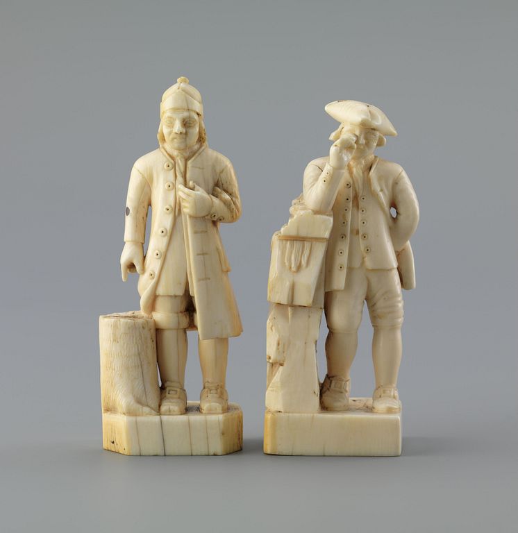 Los fra Mandal, 1760, av Jørgen Garnaas. Utskaaret elfenben. Nasjonalmuseet.