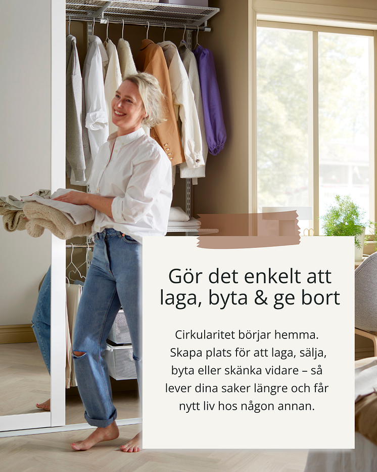 Kvinna i garderob