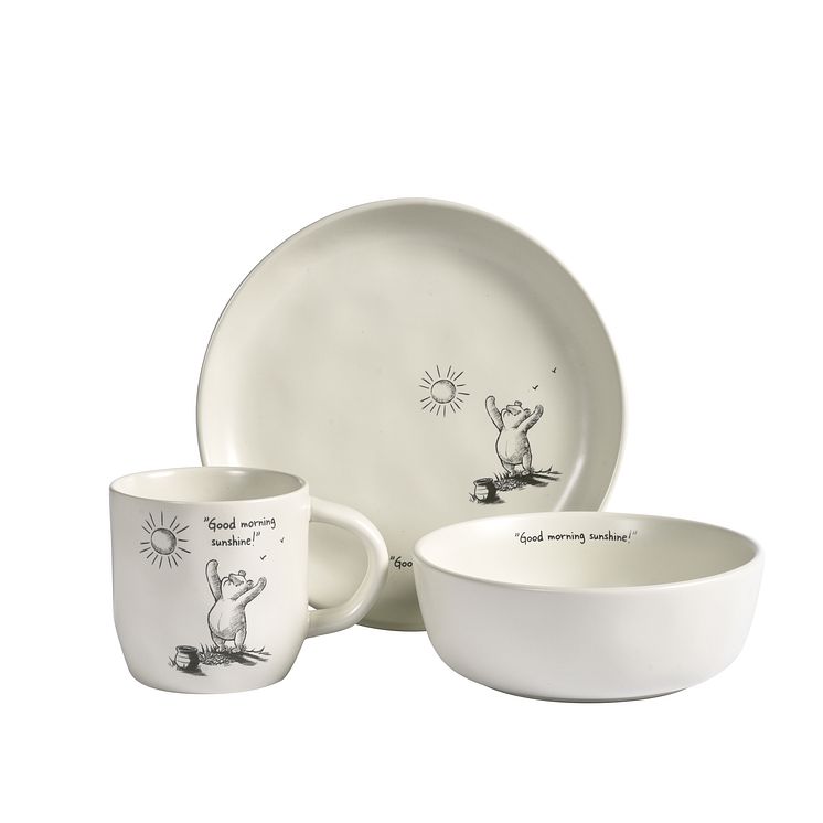 Fyrklövern Winnie the Pooh Sunshine set om 3, Krämvit