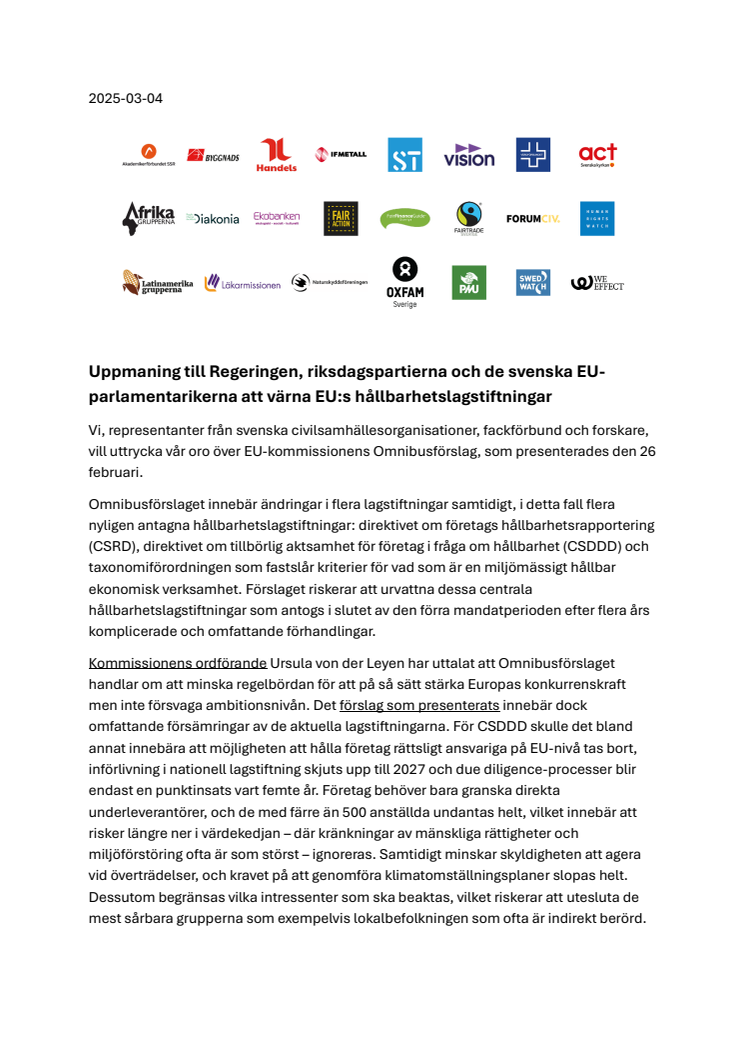2025-03-03 Gemensamt uttalande om Omnibus_inkl logotyper.pdf