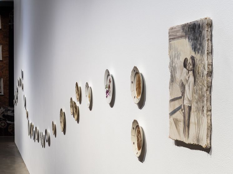 Valeria Montti Colque, installationsvy Cosmonación – Modersberget, Bonniers Konsthall, 2025