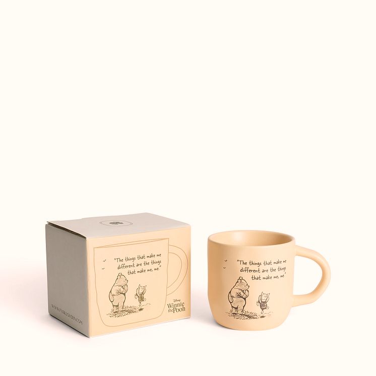 Fyrklövern Winnie the Pooh mugg Me, Aprikos - presentförpackning