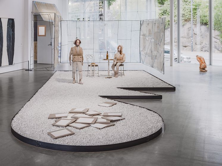 Installationsvy från utställningen Playa! på Bonniers Konsthall