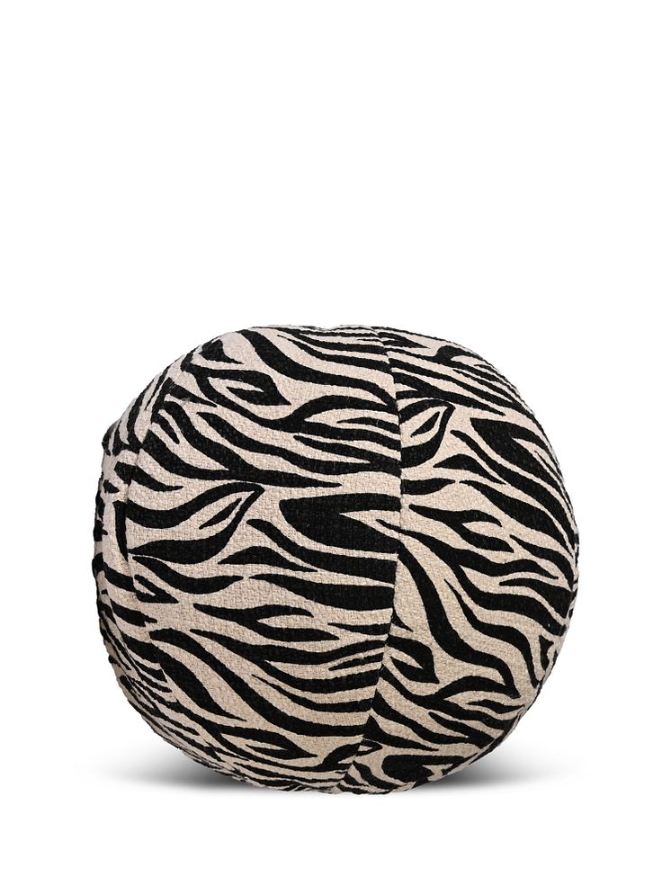 Byon AW25 produktbilder - Pillow Anima zebra round black