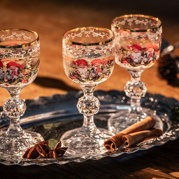 Fyrklövern Gammaldags Jul snaps & likörglas 6 cl