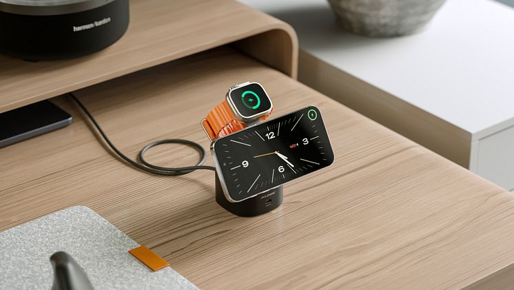 Alogic_Qi2_PowerPod_4In1_Wireless_Charger_On_Desk_Lifestyle_Image_Left_Top_Angle_Wide.jpg