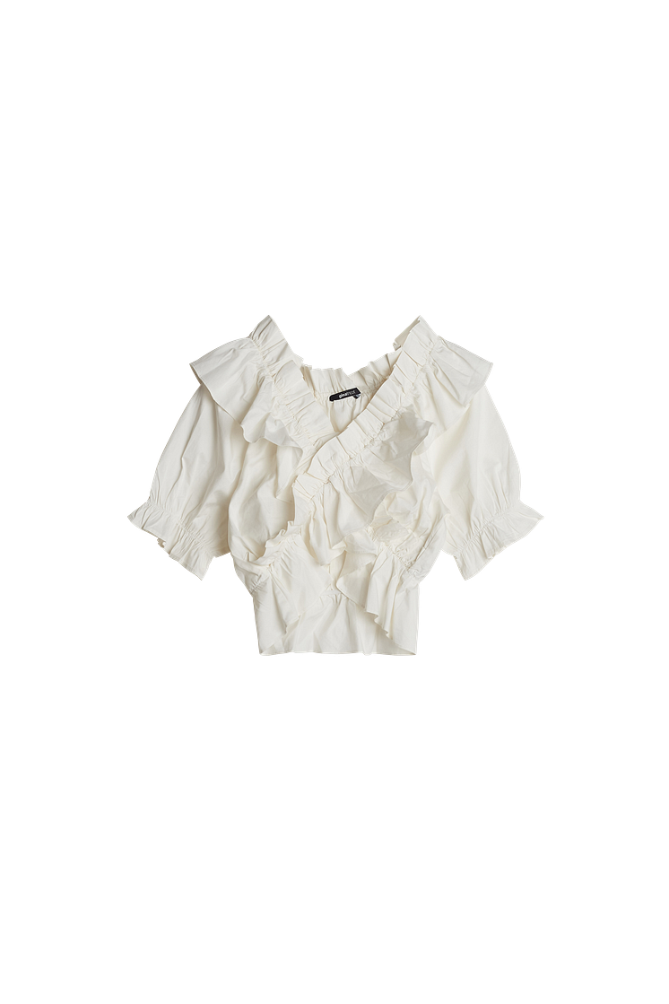 Naima frill top - Offwhite