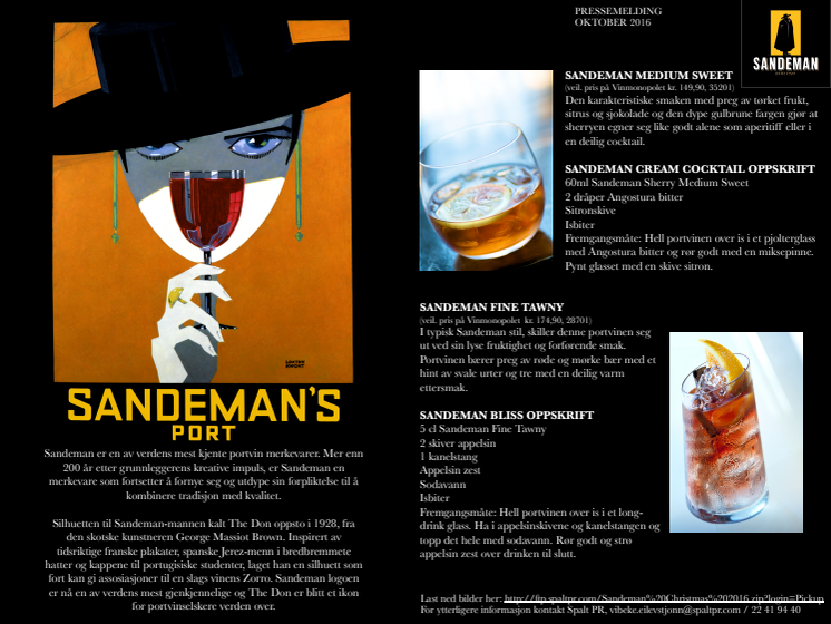 Sandeman Port wine Christmas cocktails