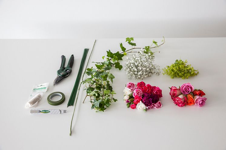 Blomsterkrans trinn for trinn