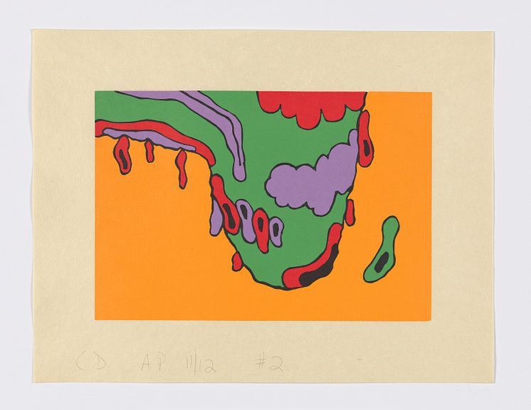 Carroll Dunham. Places and Things (#2), 1992. Linosnitt.