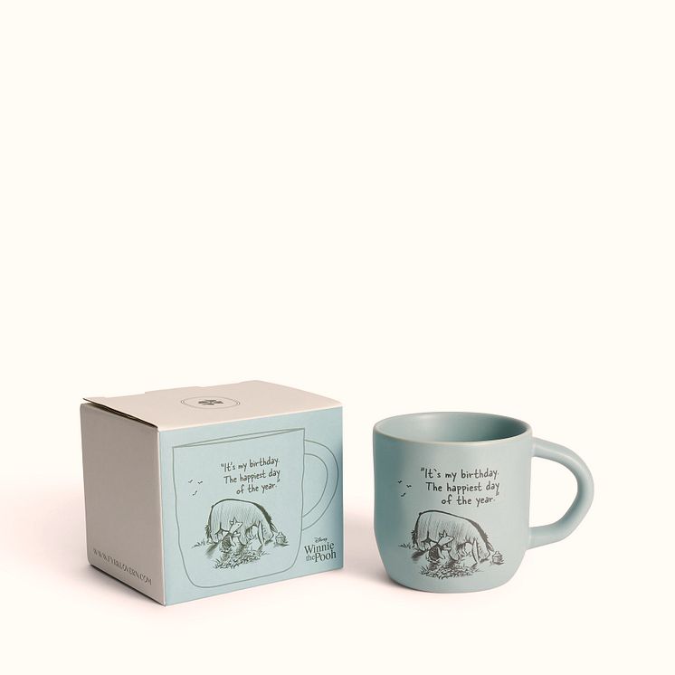 Fyrklövern Winnie the Pooh mugg Birthday, Blå