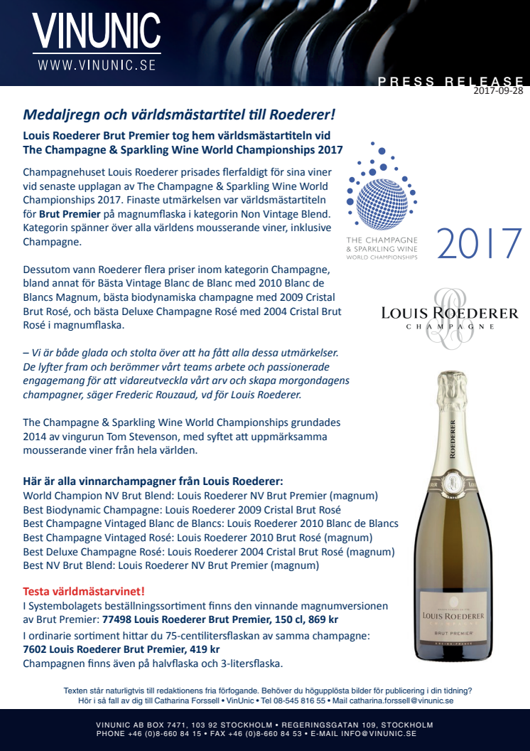 Medaljregn och världsmästartitel till Roederer