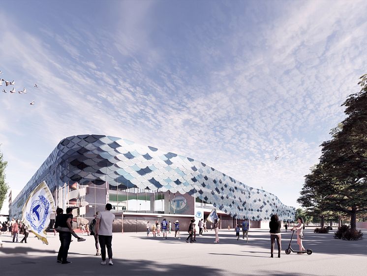 Trelleborg Idrottsstad exteriör, Tengbom