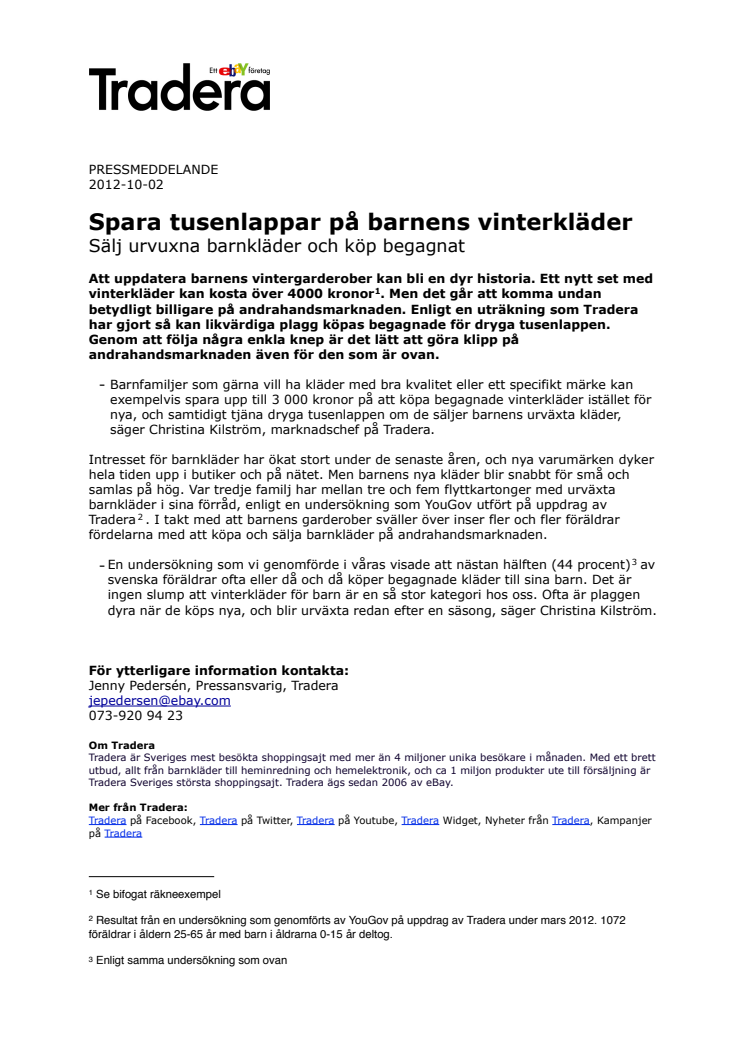 Spara tusenlappar på barnens vinterkläder