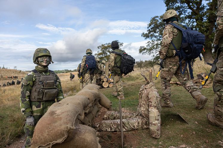 Ukrainska rekryter under utbildning i Storbritannien.