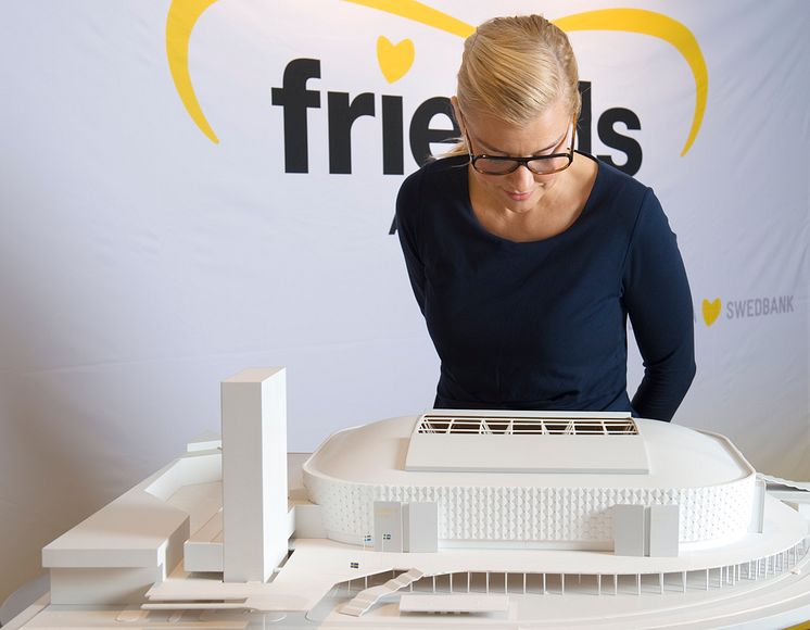 Sara Damber presenterar Friends Arena